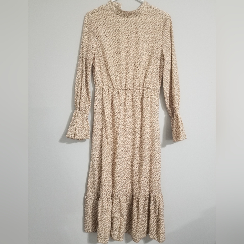 SHEIN Patterned Long Sleeve Dress